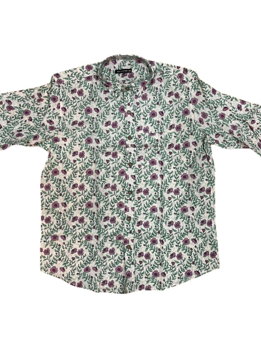 Southloom Jaipur Pure Cotton Block Printed Shirt for Men in Full Sleeve (2XL)