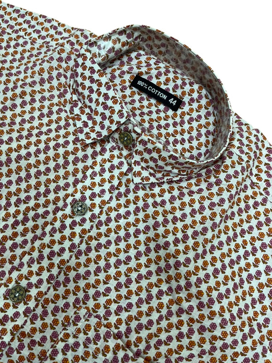 Southloom Jaipur Pure Cotton Block Printed Shirt for Men in Full Sleeve (2XL)