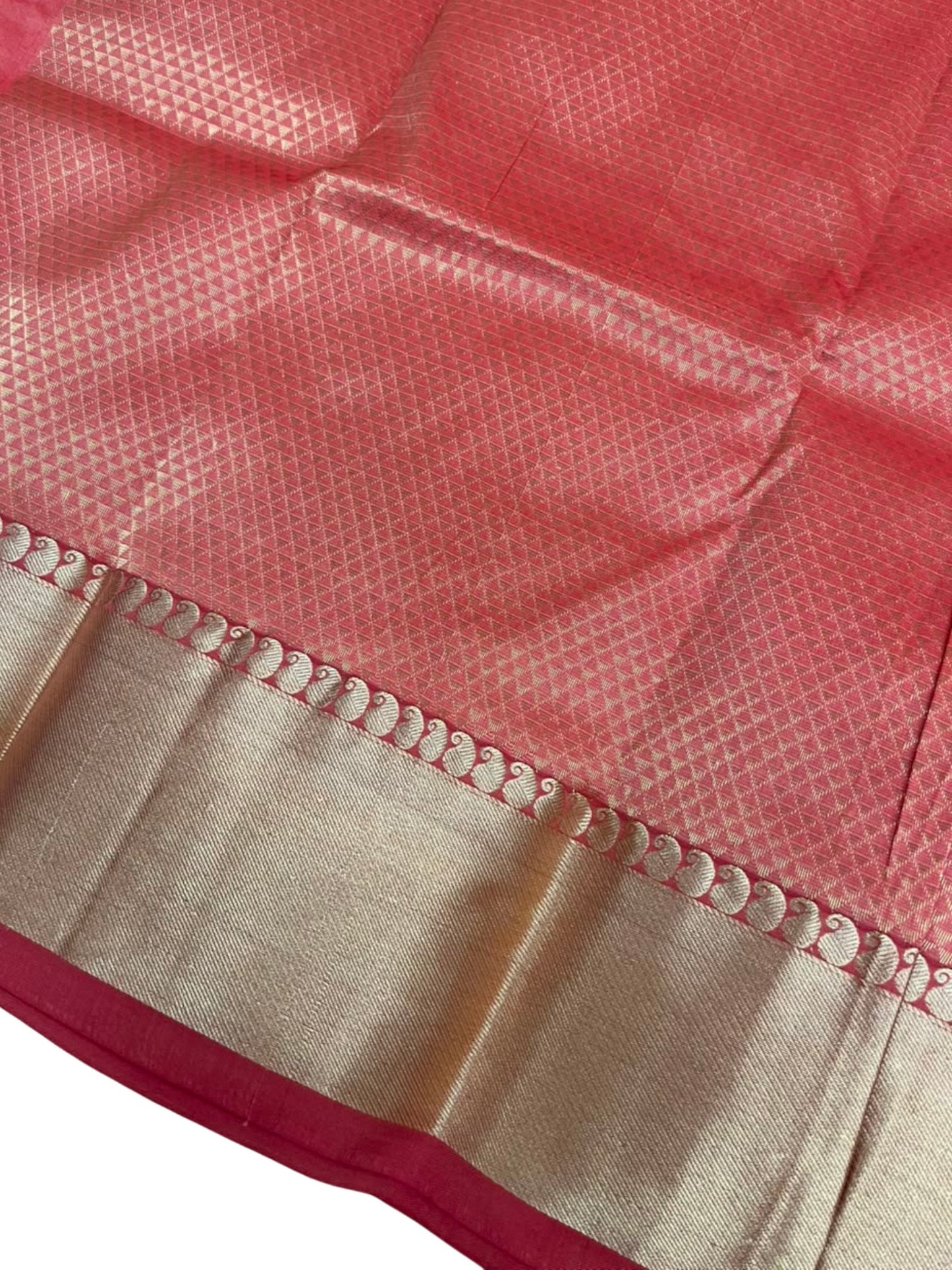 Southloom Silk Saree with Plain Body And Paisley Border in Green SL552