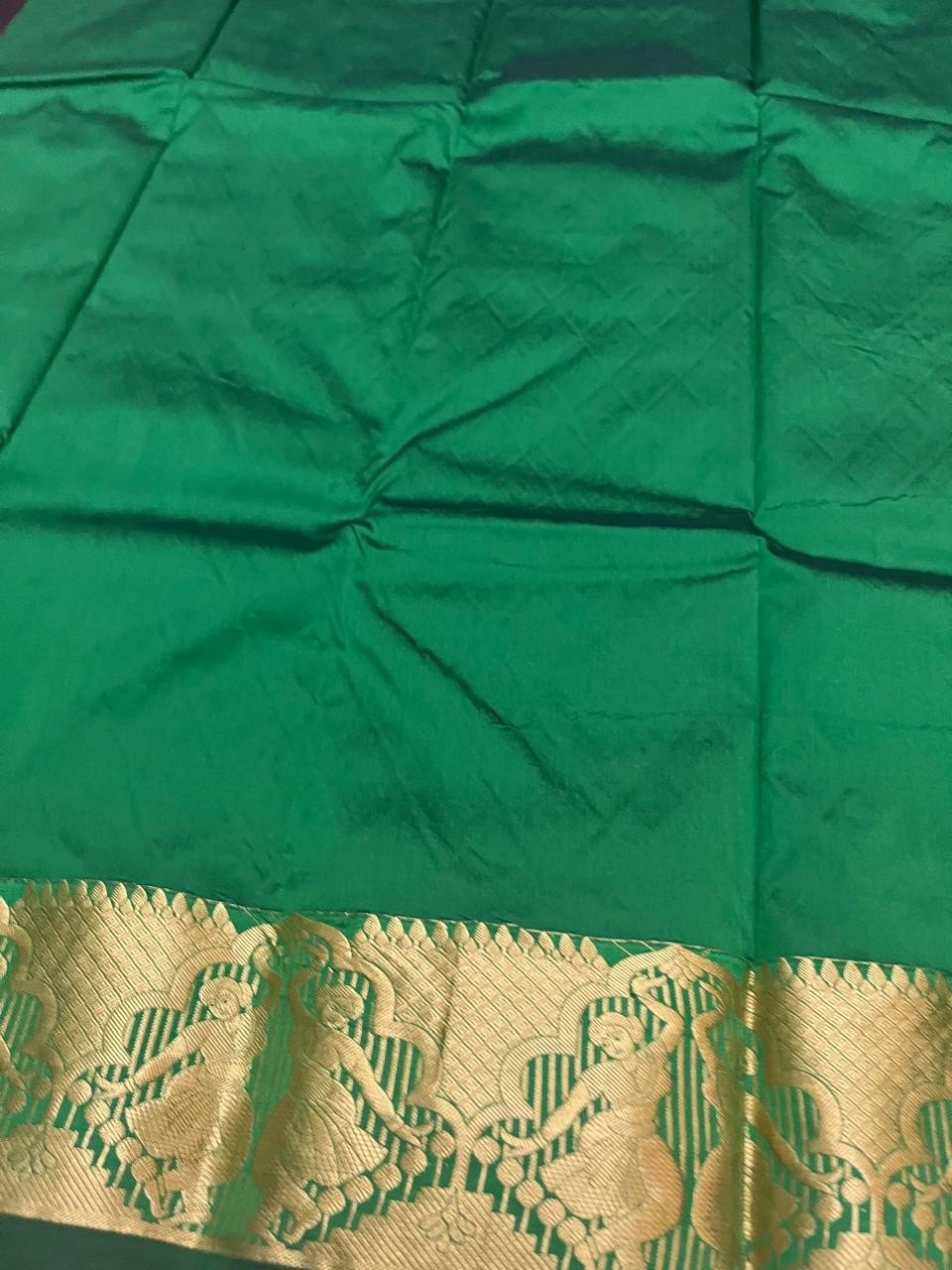 Southloom Silk Saree with Golden Zari Work On Body And Border In Brown SL554