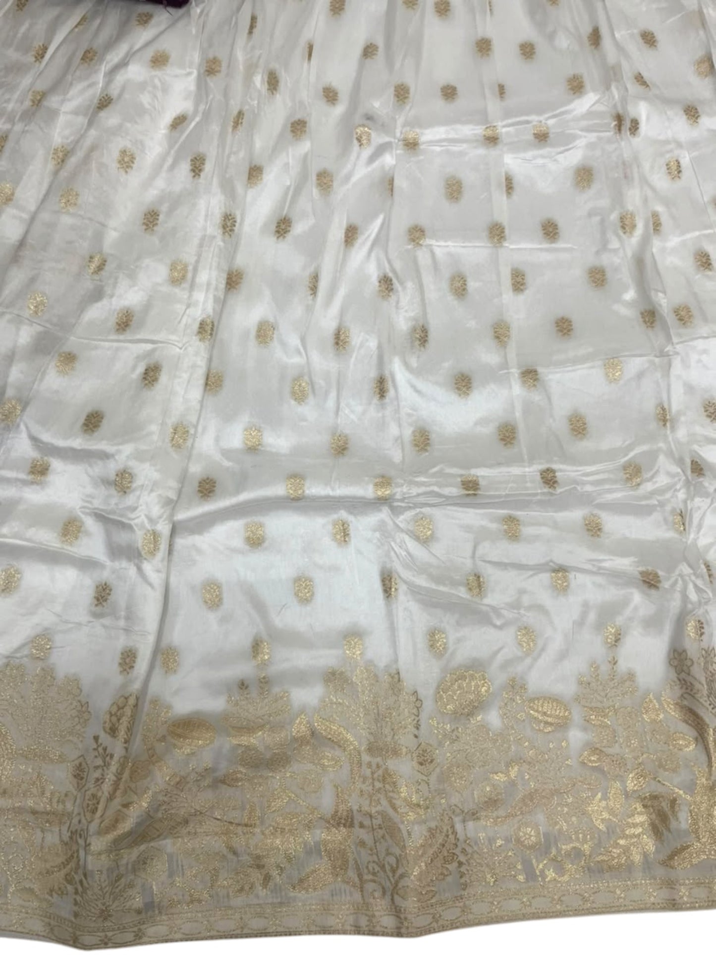 Southloom Semi UnStitched Dhavani Set with Pavada and Blouse Purple Piece SL584