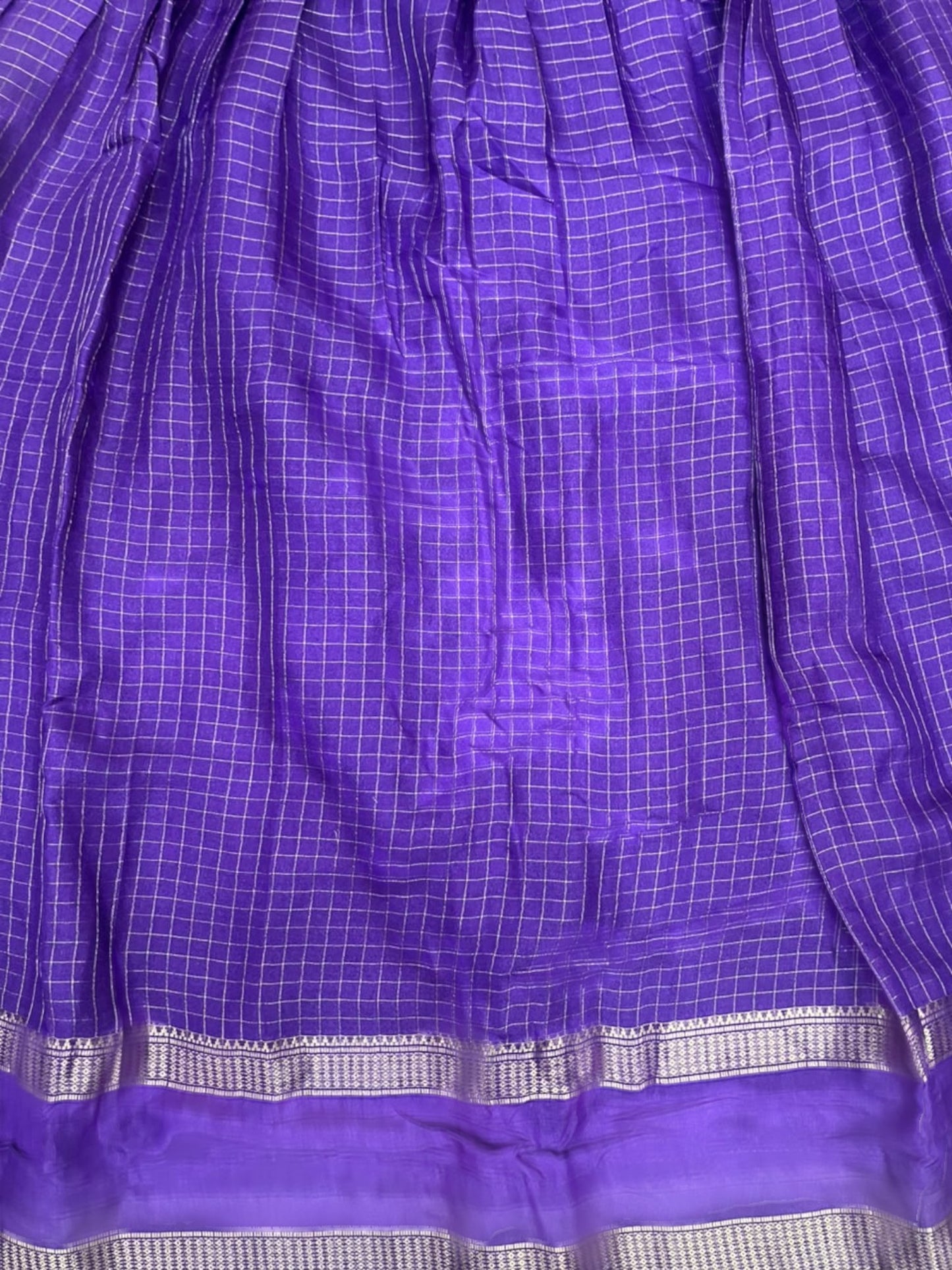 Kerala Southloom Semi UnStitched Dhavani Set with Pavada and Blouse Piece In Violet SL585