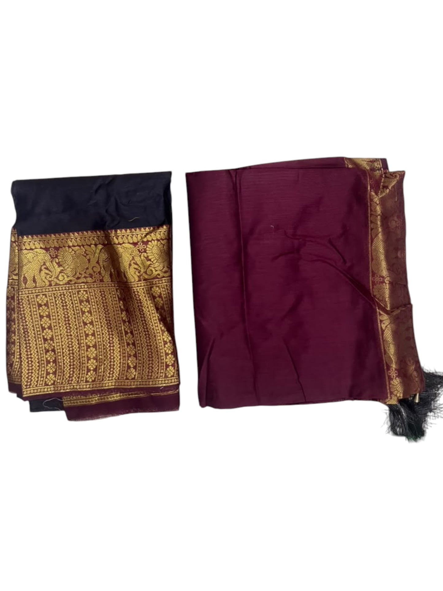 Kerala Southloom Semi UnStitched Kanchi Cotton Dhavani Set with Pavada and Blouse Piece SL585