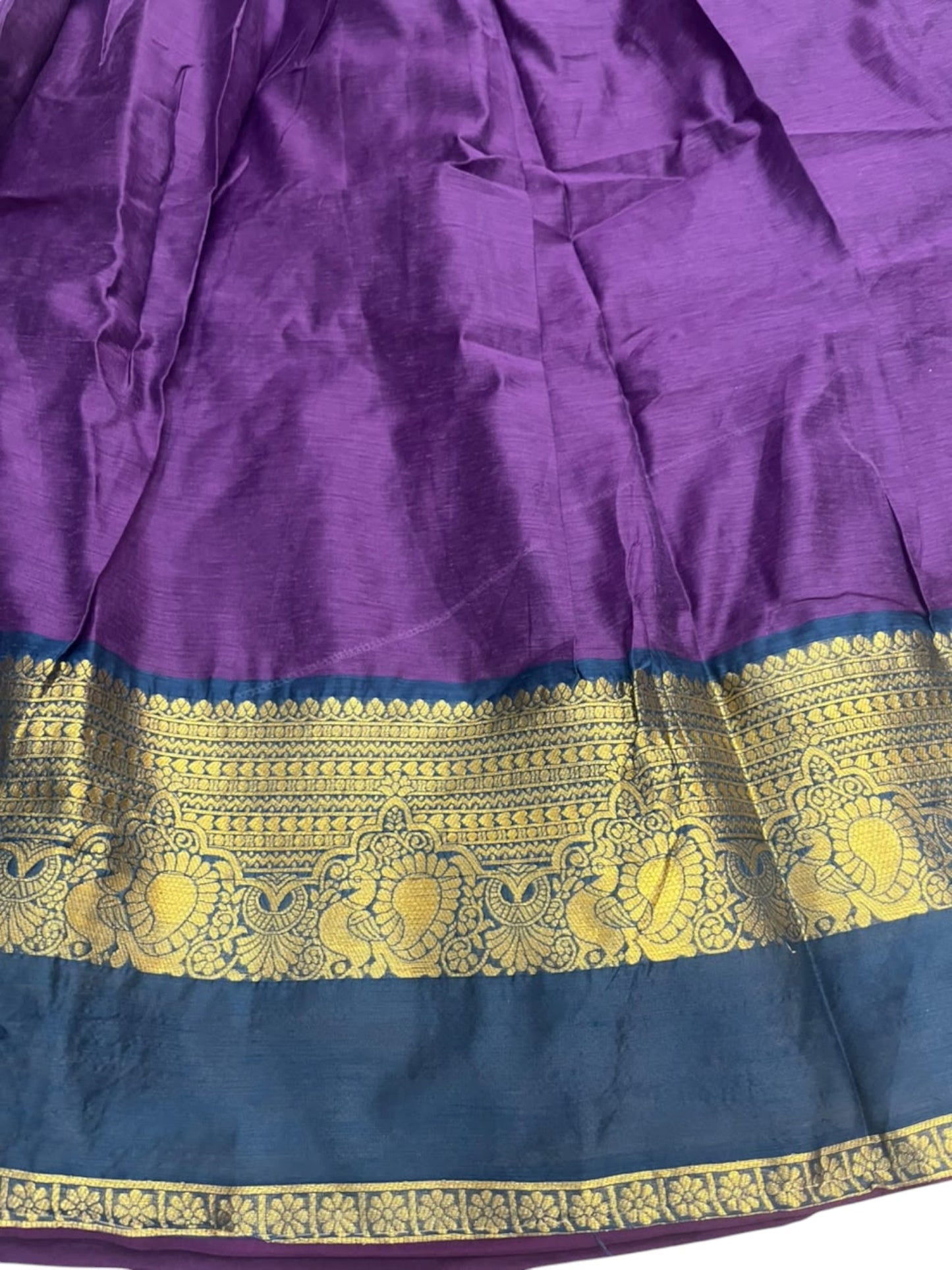 Kerala Southloom Semi UnStitched Kanchi Cotton Dhavani Set with Pavada and Blouse Piece SL585