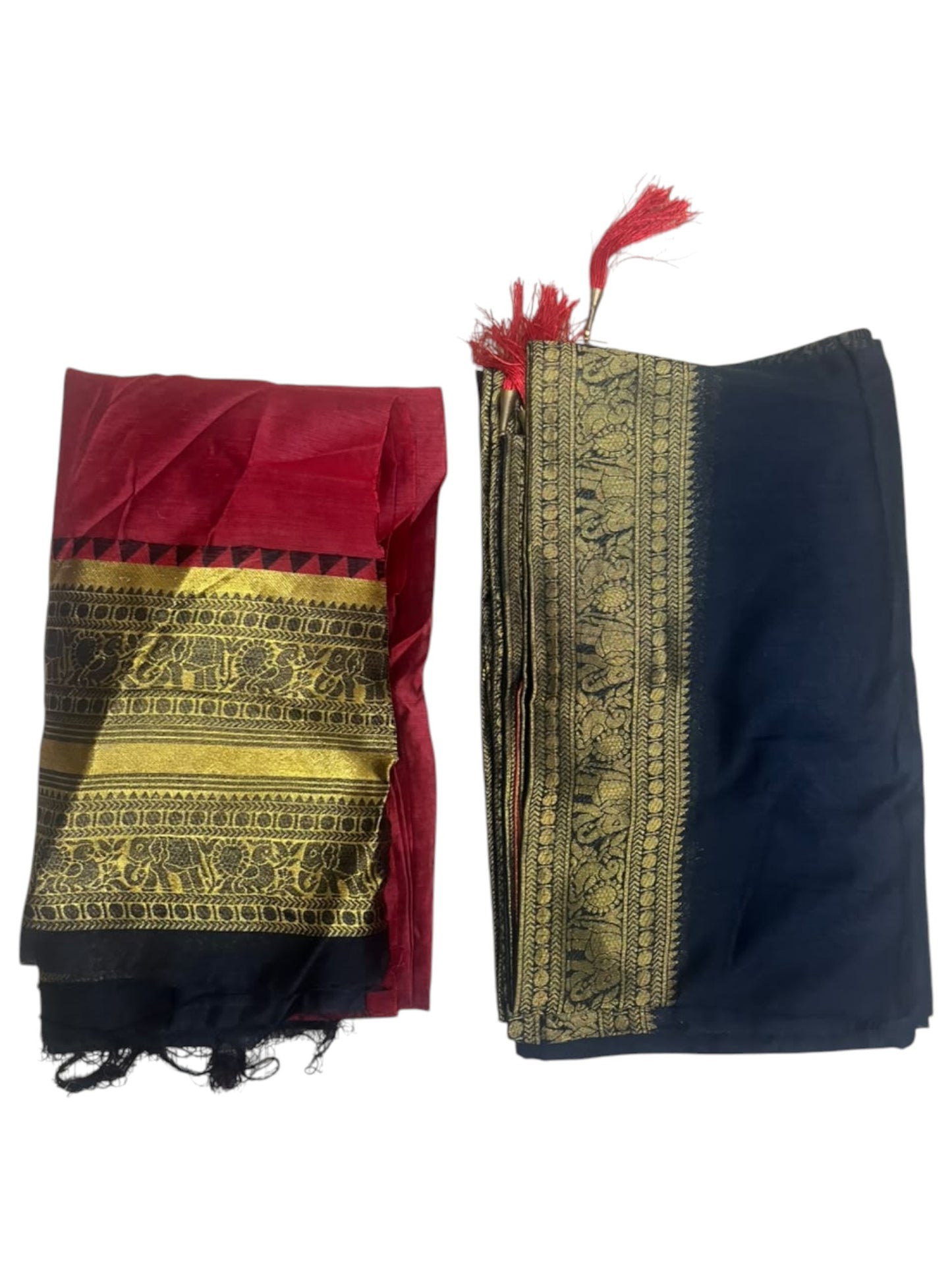 Kerala Southloom Semi UnStitched Kanchi Cotton Dhavani Set with Pavada and Blouse Piece SL585