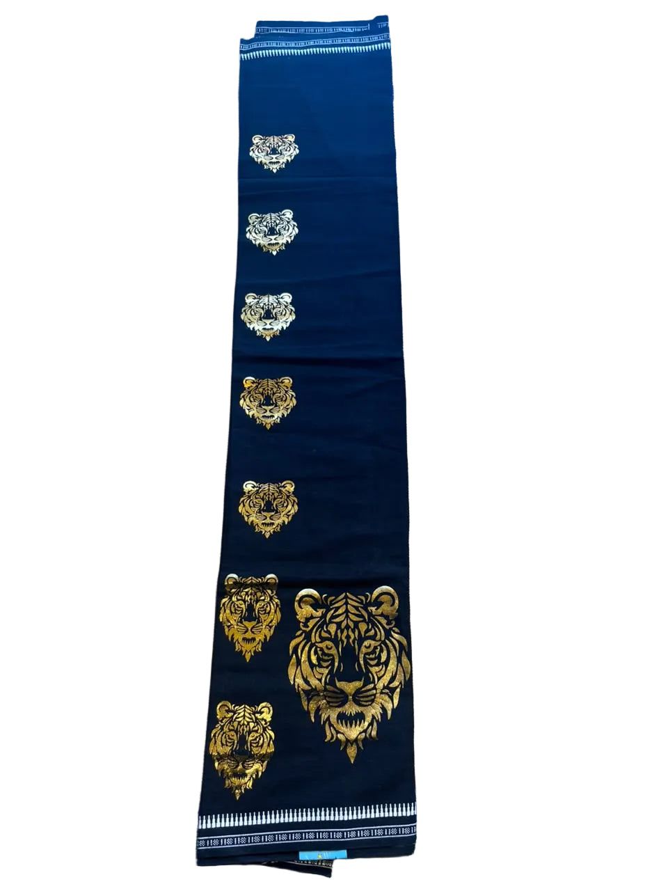 Southloom Black Printed Single Mundu / Otta Mundu / Lungi (South Indian Kerala Dhoti) with Tiger PrintSL580