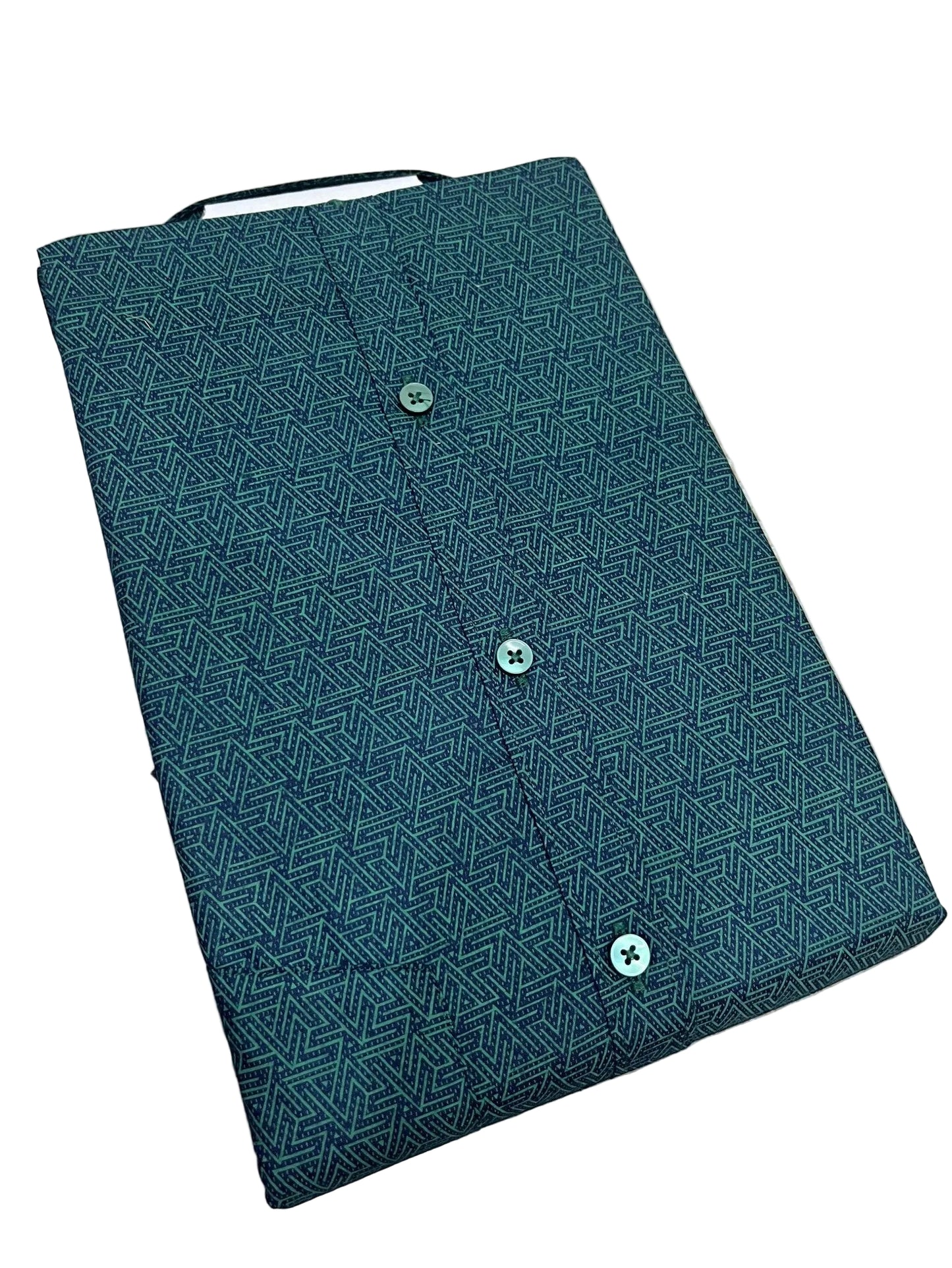 Southloom Pure Cotton Shirt with Green Printed SLSHIRT 42 FS