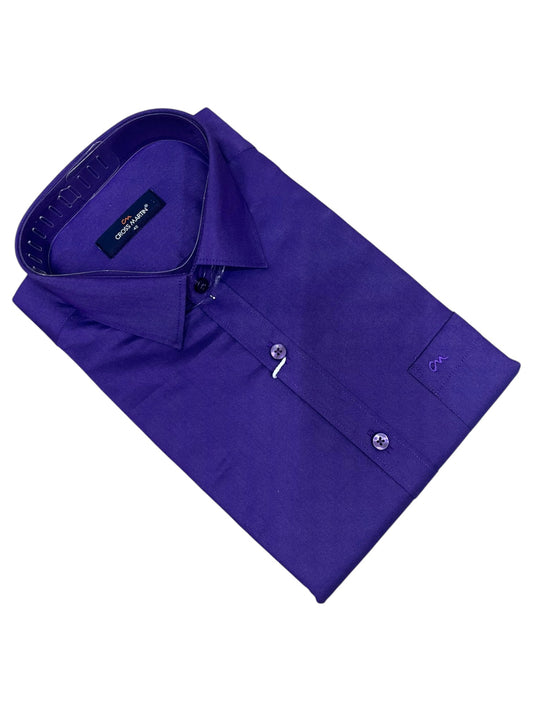Southloom Pure Cotton Shirt with Violet Plain SLSHIRT 42 FS
