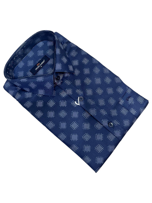 Southloom Pure Cotton Shirt with Blue printed SLSHIRT 42 FS