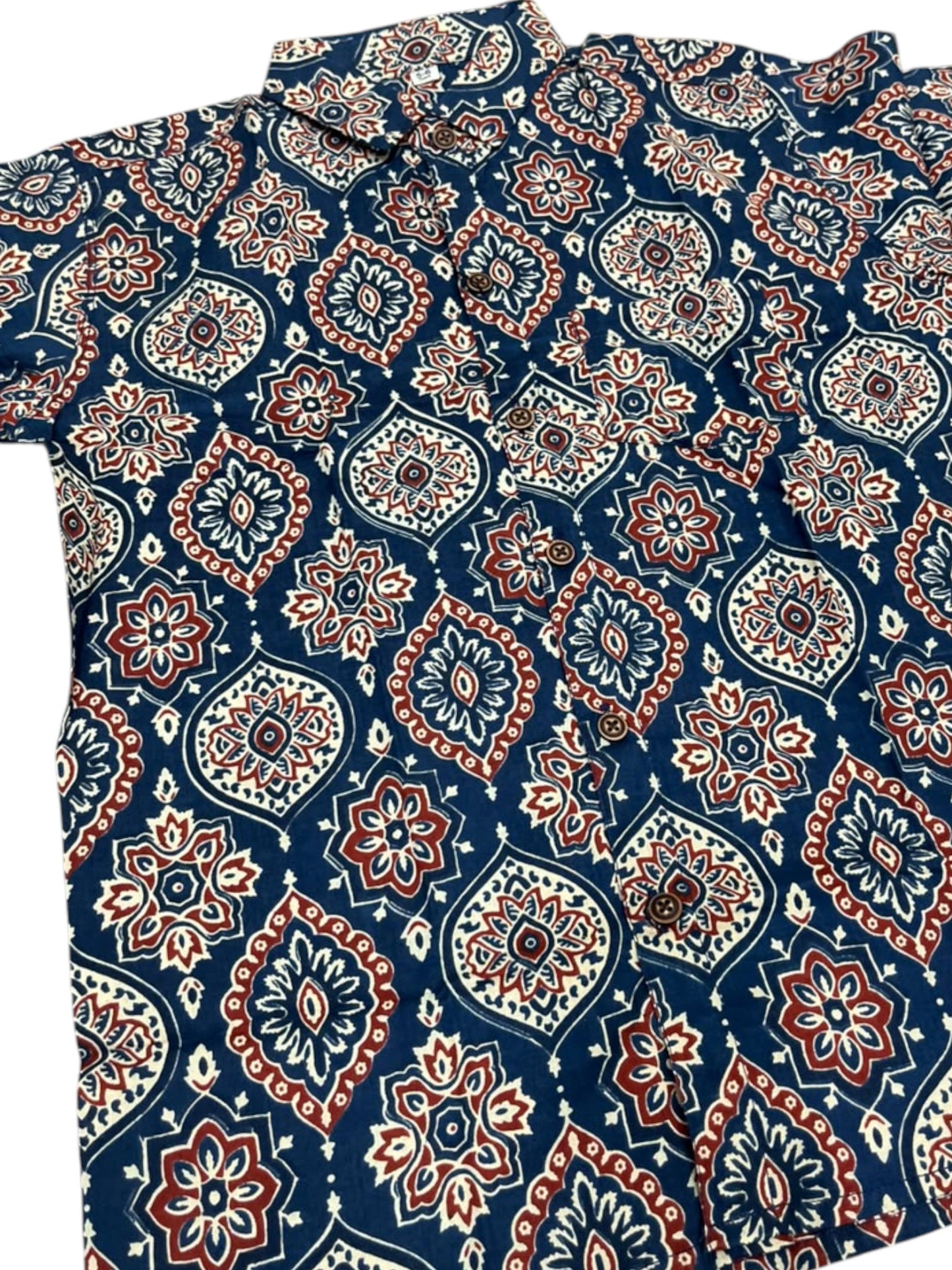 Southloom Pure Cotton Jaipur Printed Shirt For Kids Half Sleeves SL607