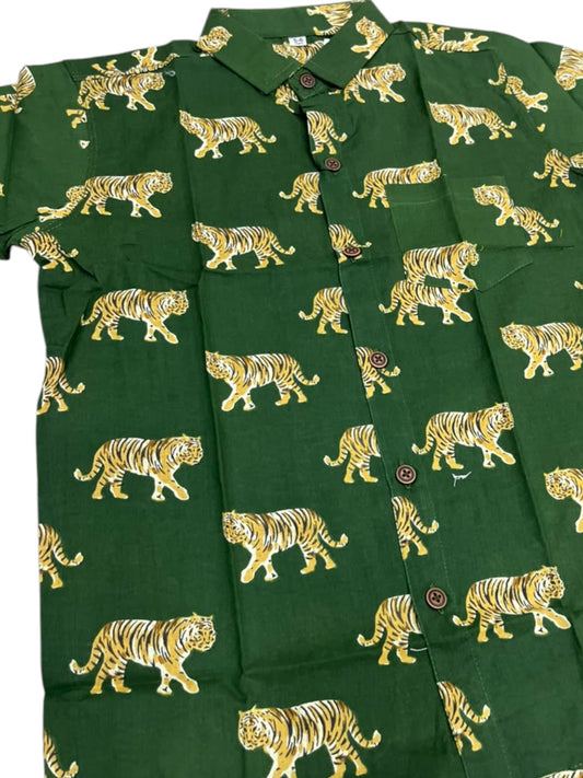 Southloom Pure Cotton Jaipur Printed Shirt For Kids Half Sleeves SL607
