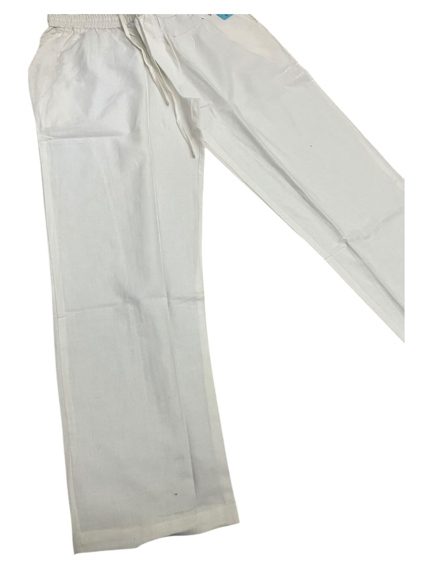 Southloom Cotton Solid White Pants for Men