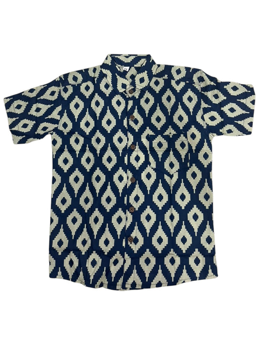 Southloom Pure Cotton Jaipur Printed Shirt For Kids Half Sleeves SL607