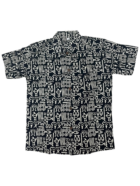 Southloom Pure Cotton Jaipur Printed Shirt For Kids Half Sleeves SL607