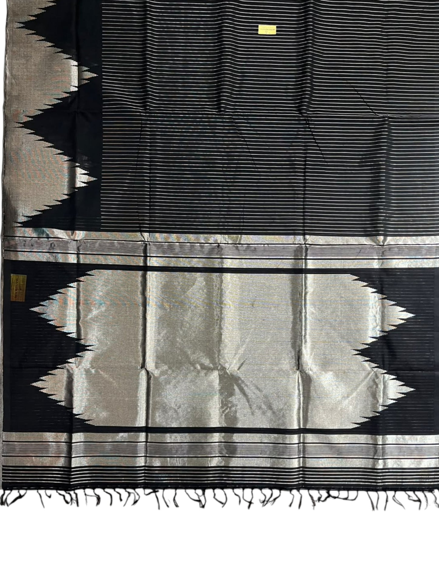 Southloom Super Premium Balaramapuram Handloom Cotton Saree With Black And Tample Design On Border