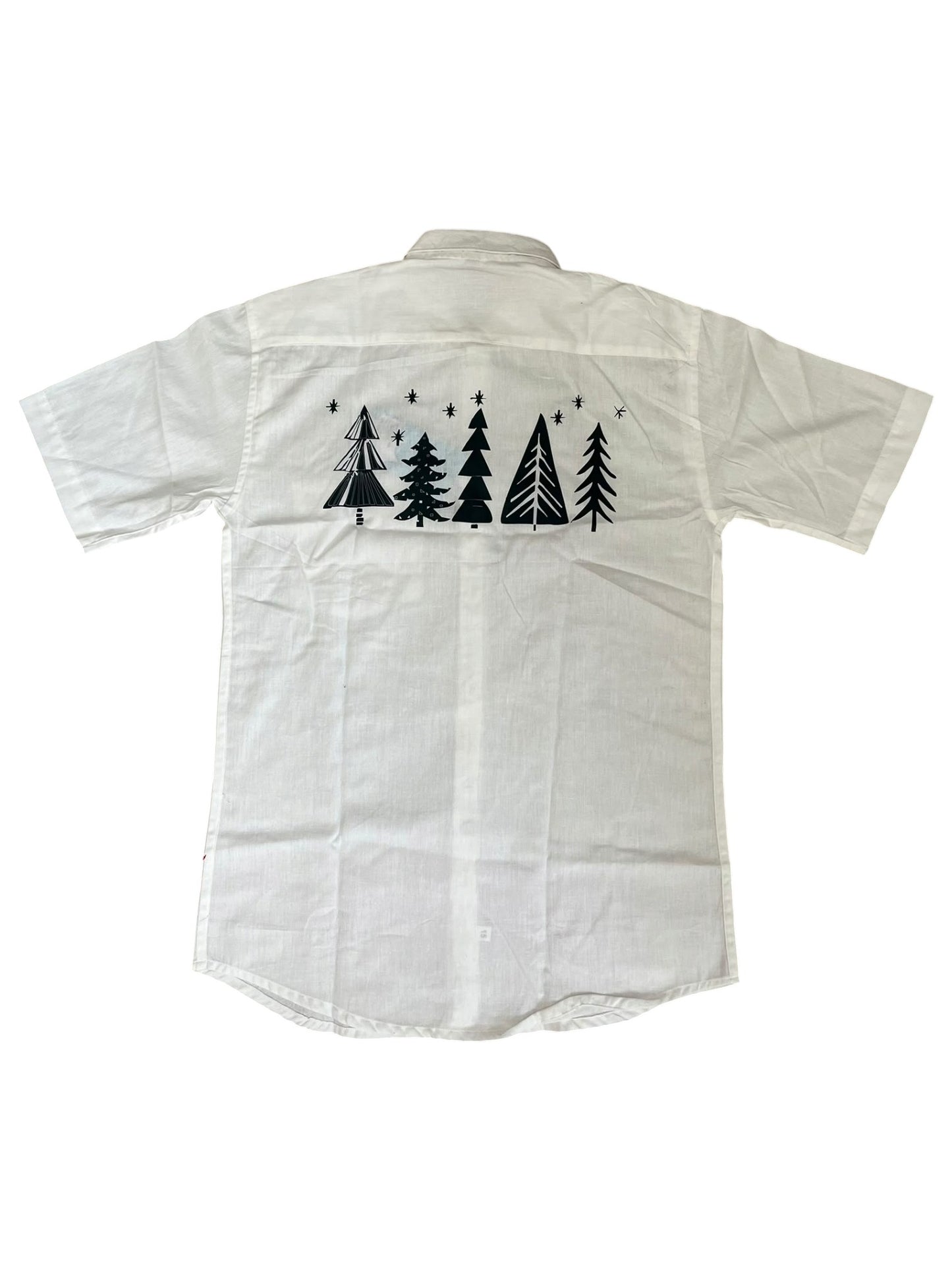 Southloom Ethinic Shirt With Christmas Printed for Men in Off white Half Sleeve