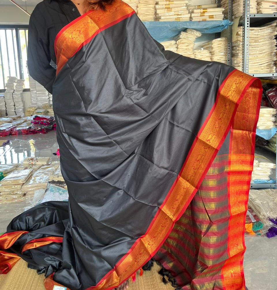 Semi Silk Zari Woven Border Saree SL173
