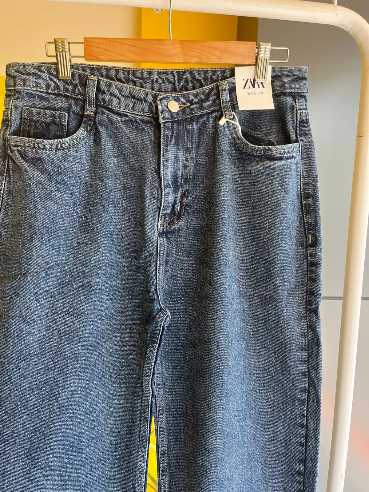 Ladies Wide Leg Denim Bottom Jeans For Women SL294