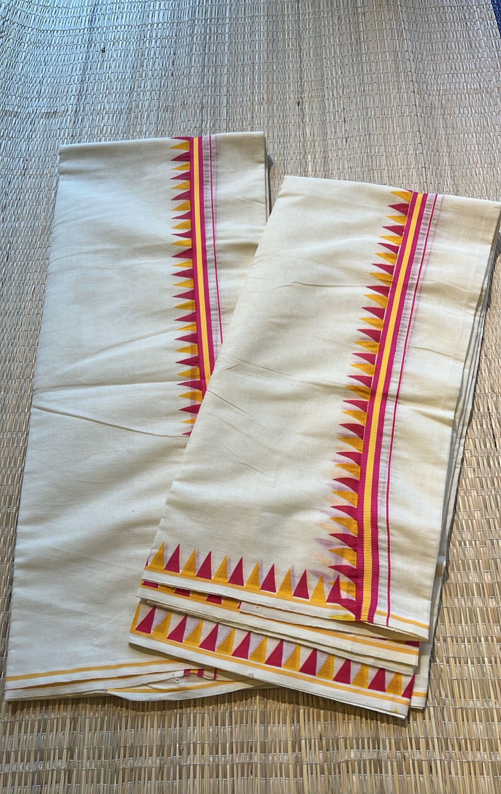 Kerala Cotton Temple Set Mundu (2.80 meter) SL370