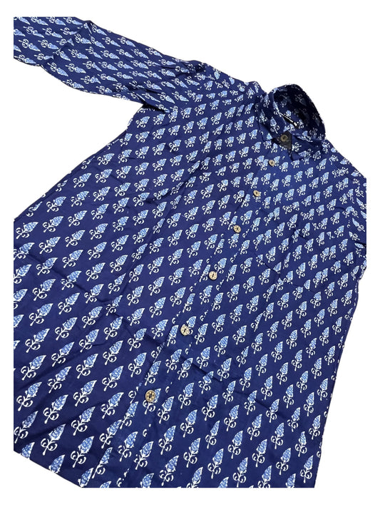 Southloom Jaipur Pure Cotton Block Printed Shirt for Men (Medium)