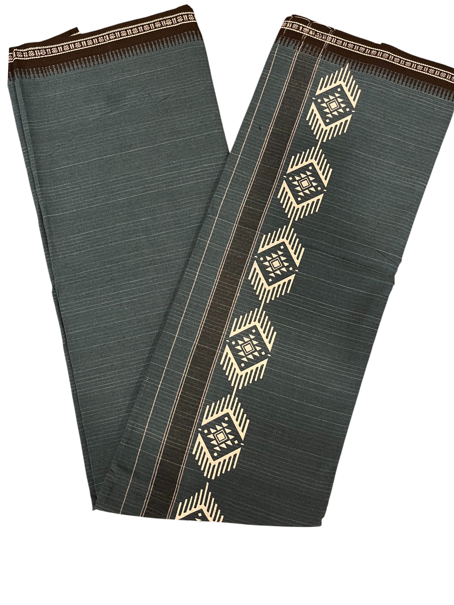 Southloom Blue Printed Single Mundu / Otta Mundu / Lungi (South Indian Kerala Dhoti)