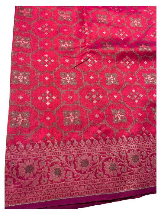 Southloom Banarasi Silk Saree with Woven Work on Body and Borders