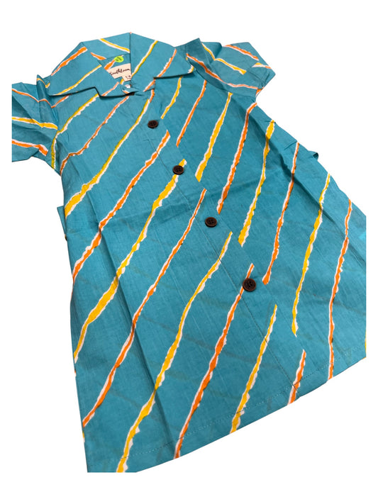 Southloom Pure Cotton Jaipur Printed Frocks for Girls (Age 1-2)