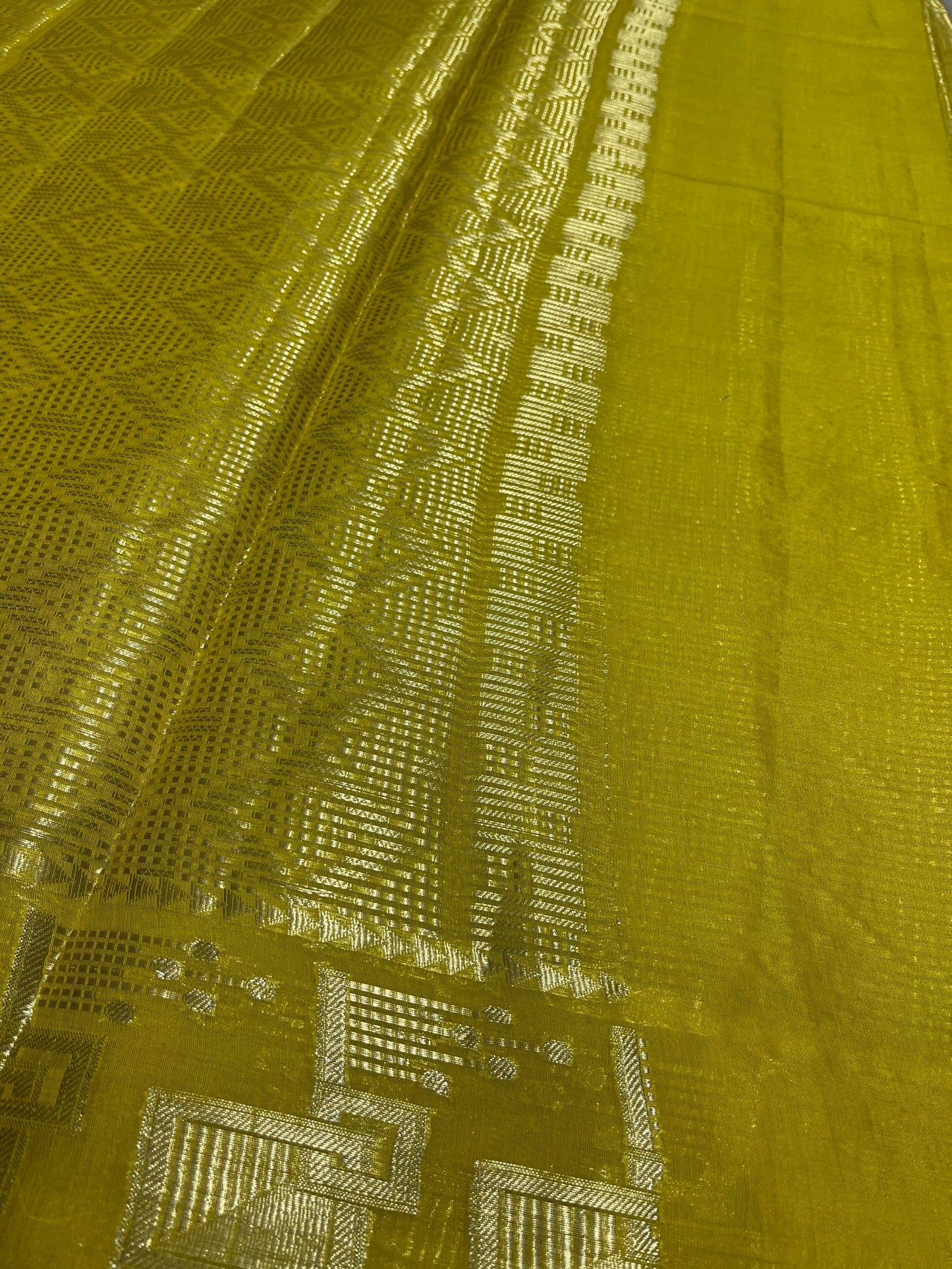 Southloom Georgete Banarasi Silk Saree with Woven Work on Body and Borders