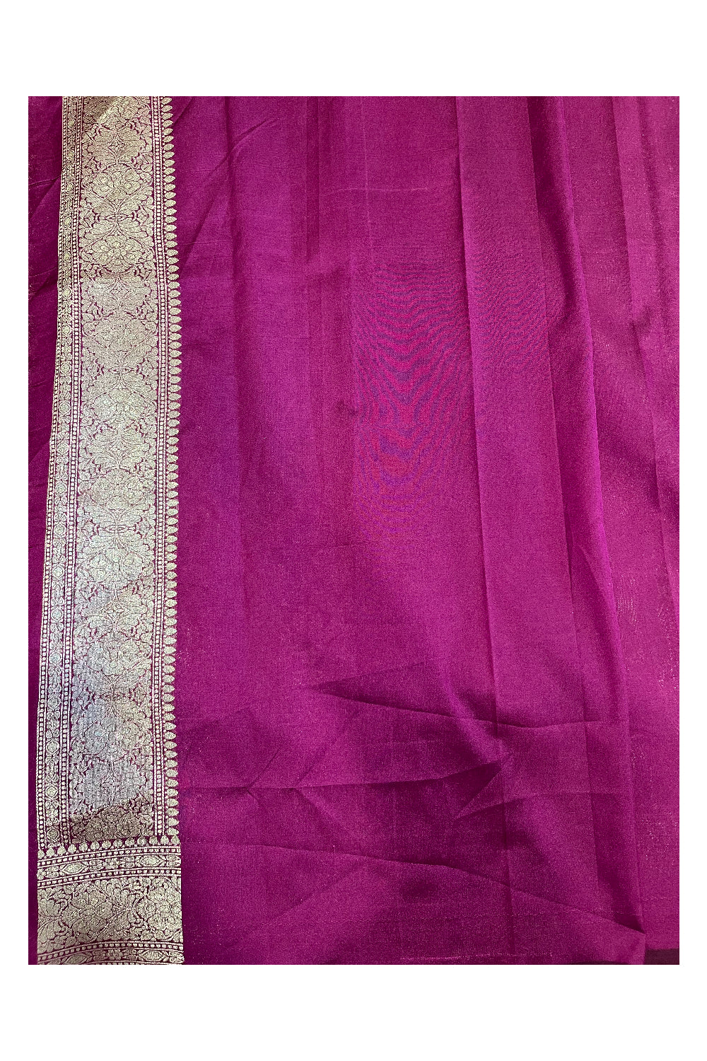 Southloom Banarasi Georgette Woven Work Saree in Magenta