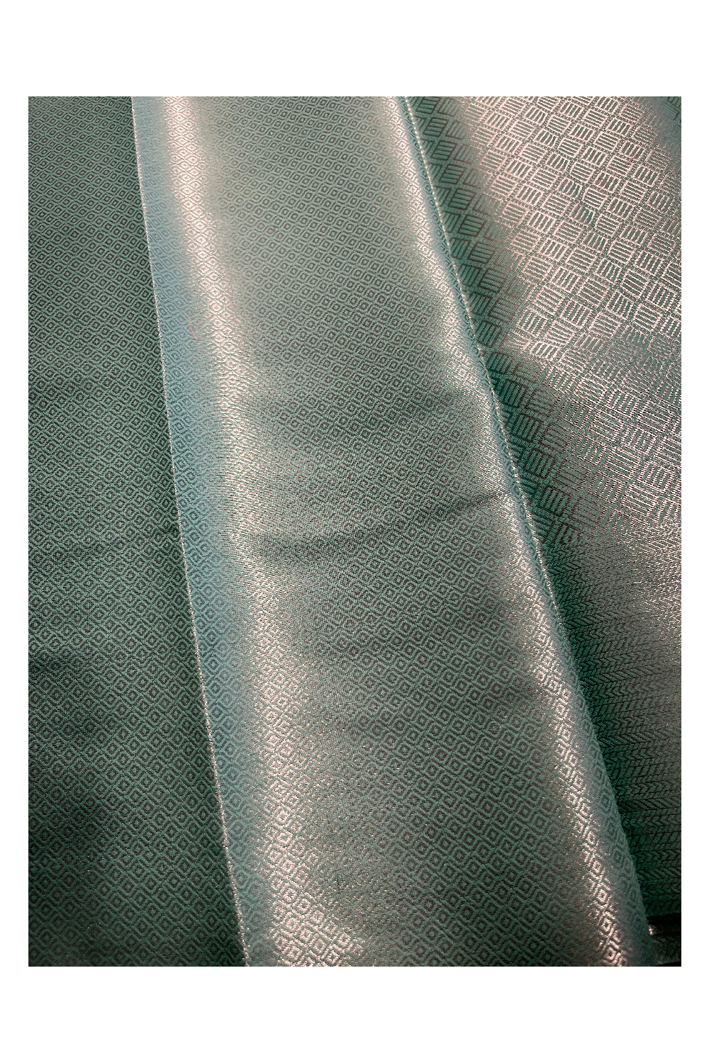 Southloom Banarasi Silver Zari Brocade Work Silk Saree in Blue Pastel Shade