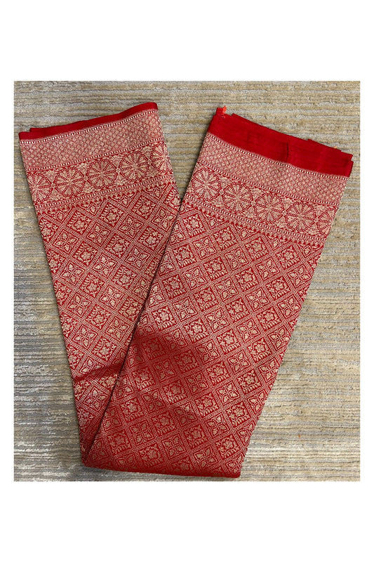 Southloom Banarasi Silk Saree with Woven Work in Red