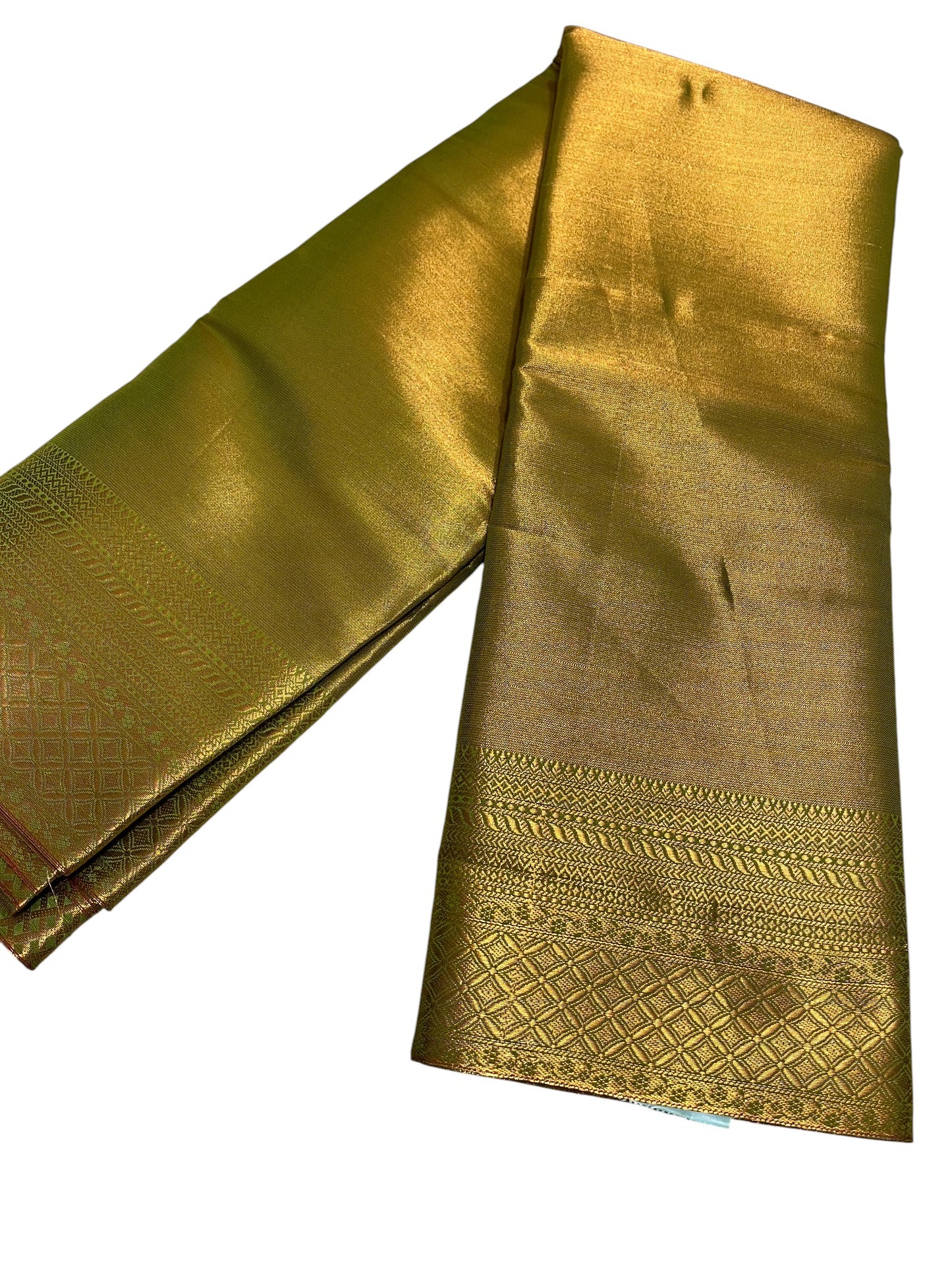 Southloom Premium Semi Silk Zari Work Brocade Saree in Bridal Green with Matching Pallu