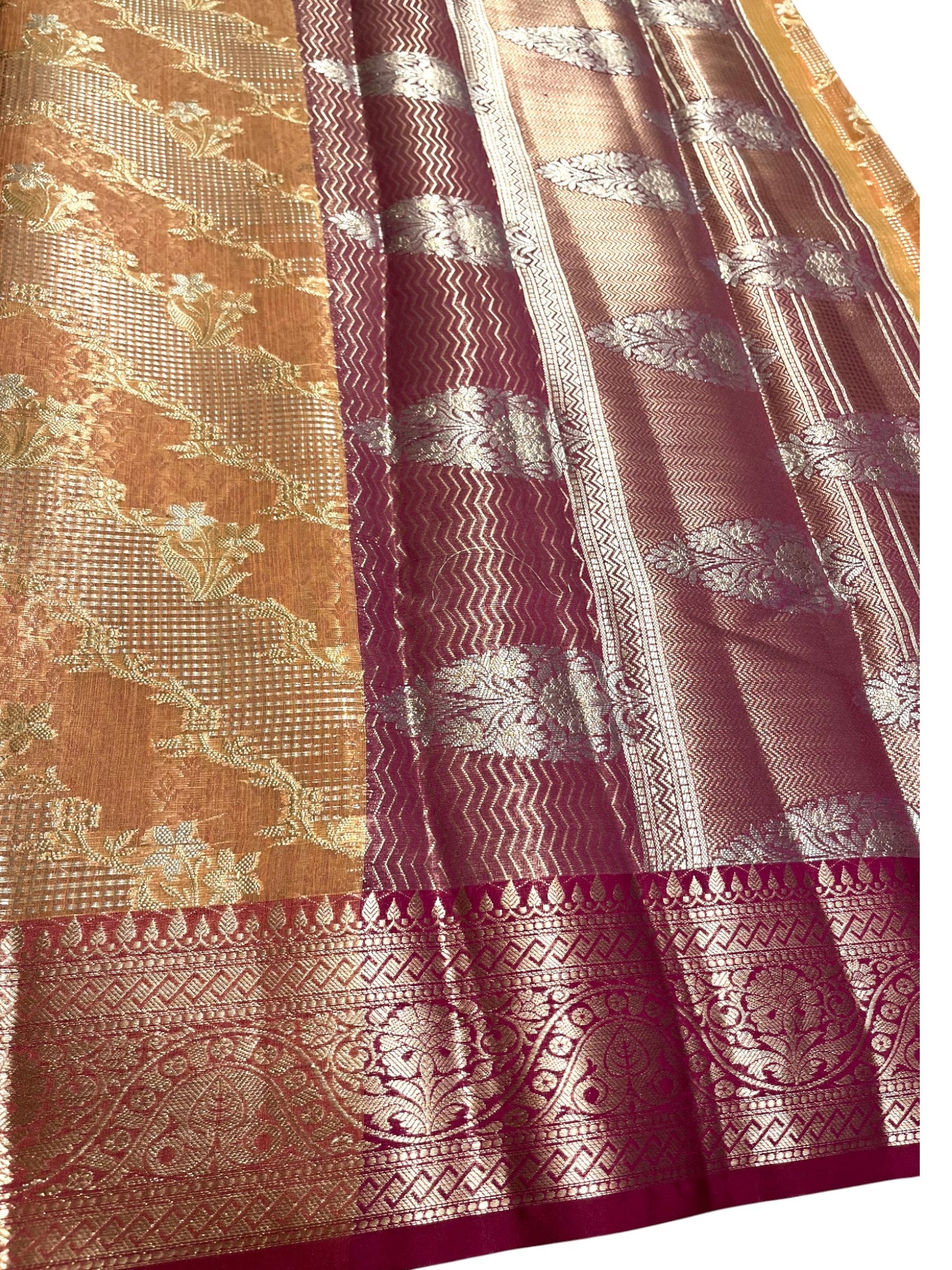 Southloom Tissue Banarasi Silk Saree with Woven Work on Body and Borders