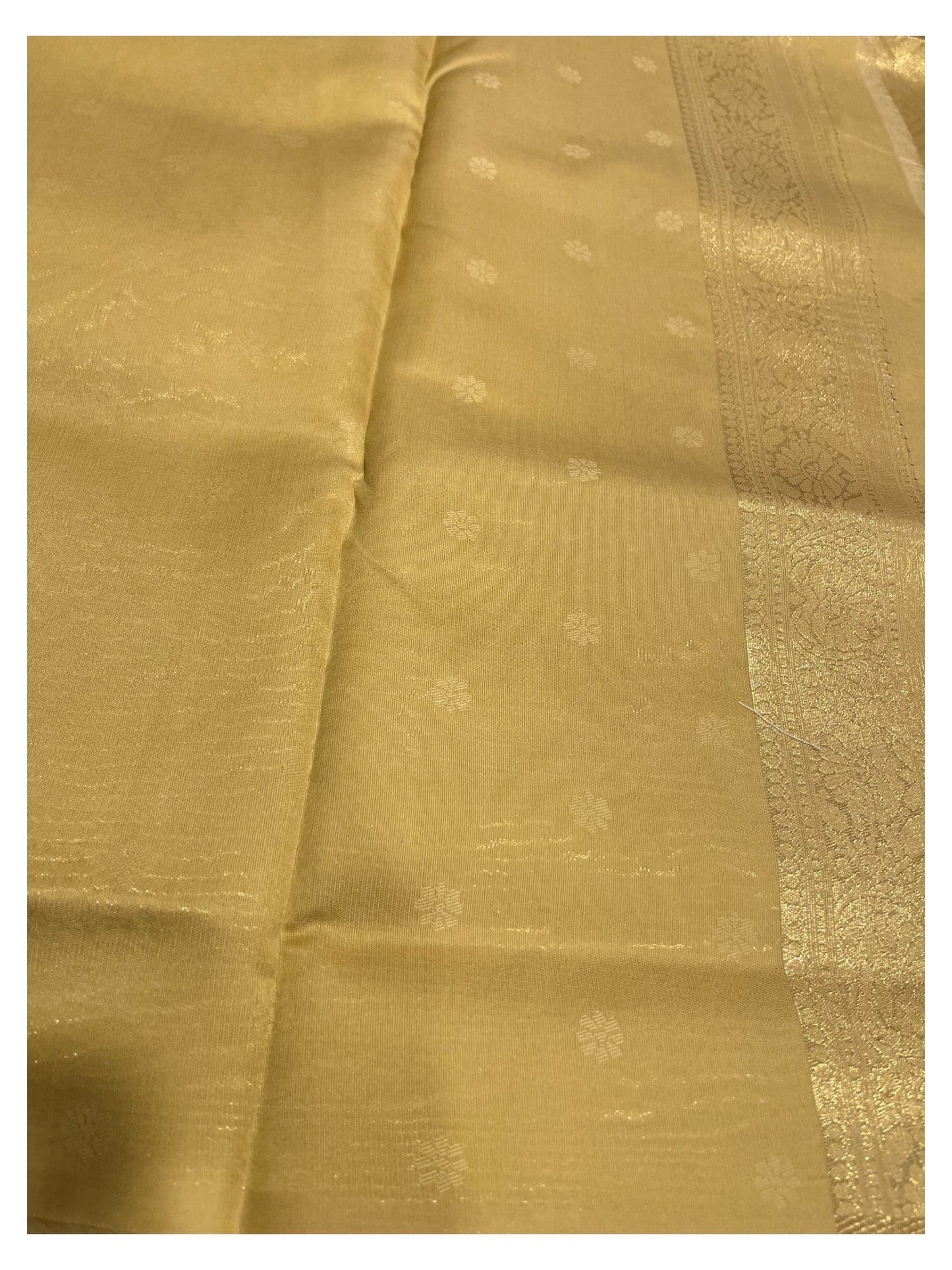 Southloom Tissu Semi Silk Saree with Golden Work on Body
