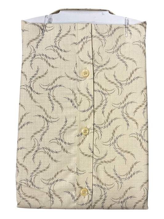 Southloom Pure Cotton Yellow Printed Shirt (XL FS)