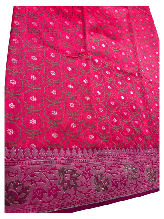 Southloom Banarasi Silk Saree with Woven Work on Body and Borders
