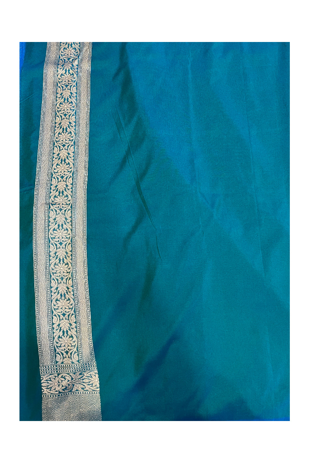 Southloom Banarasi Silk Saree with Woven Work in Green And Blue