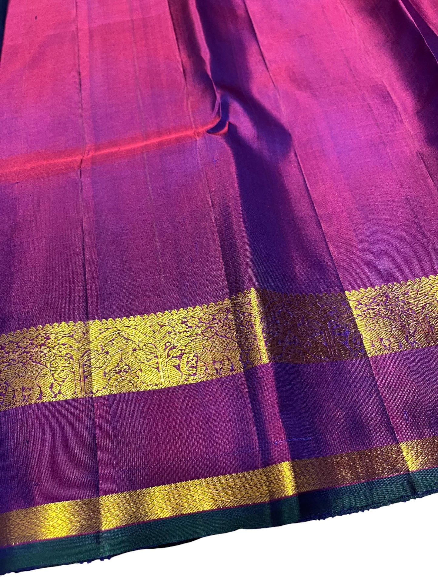 Southloom Premium Bridal Handloom Kanchipuram Silk Saree With Butta Works (Blue)