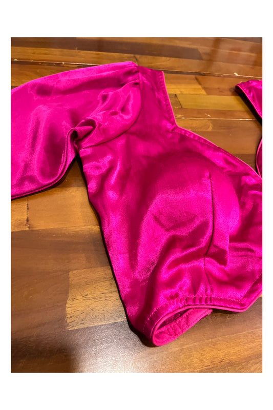 Southloom Pink Velvet Ready Made Blouse