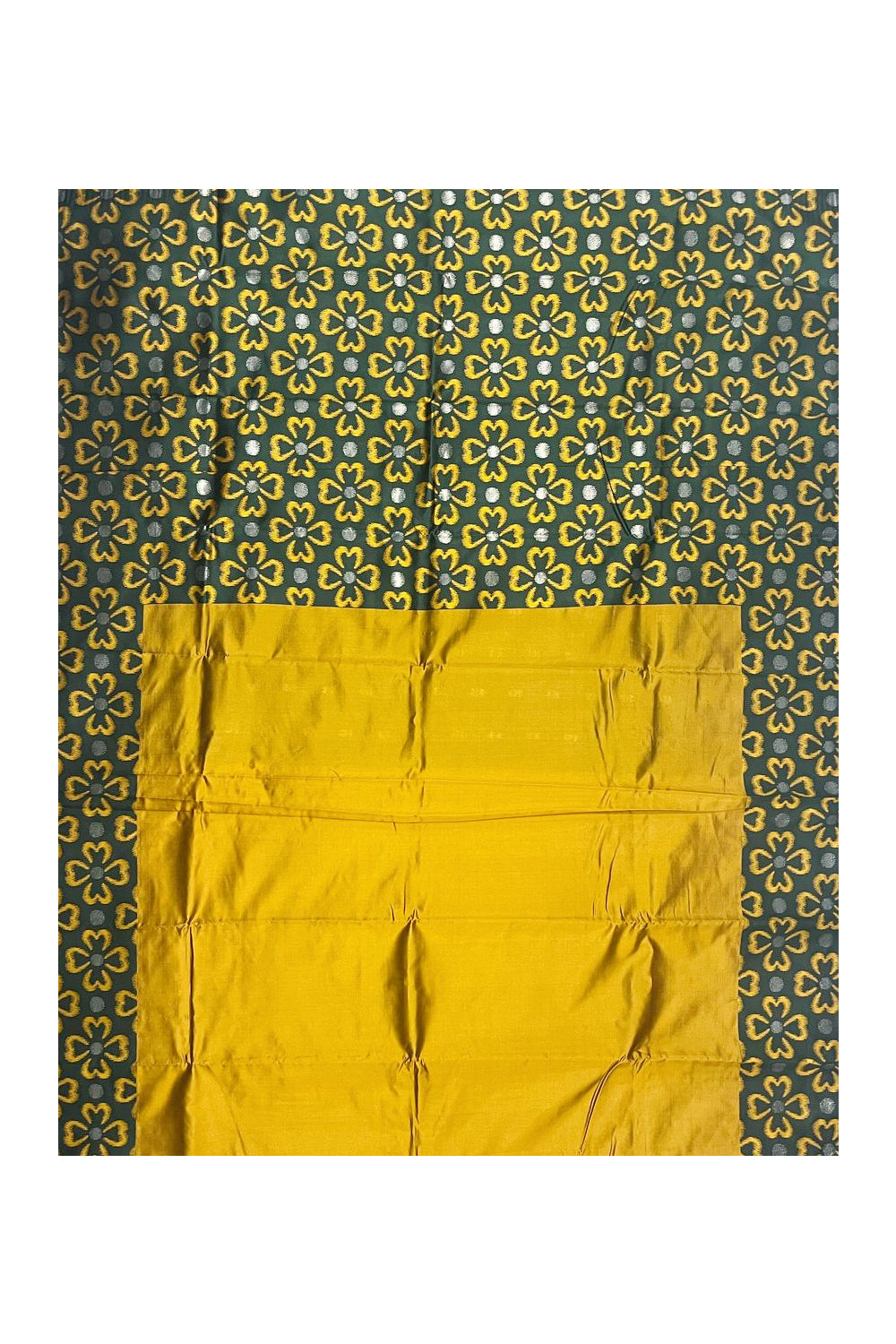 Southloom Kerala Designer Yellow Saree with Green Border
