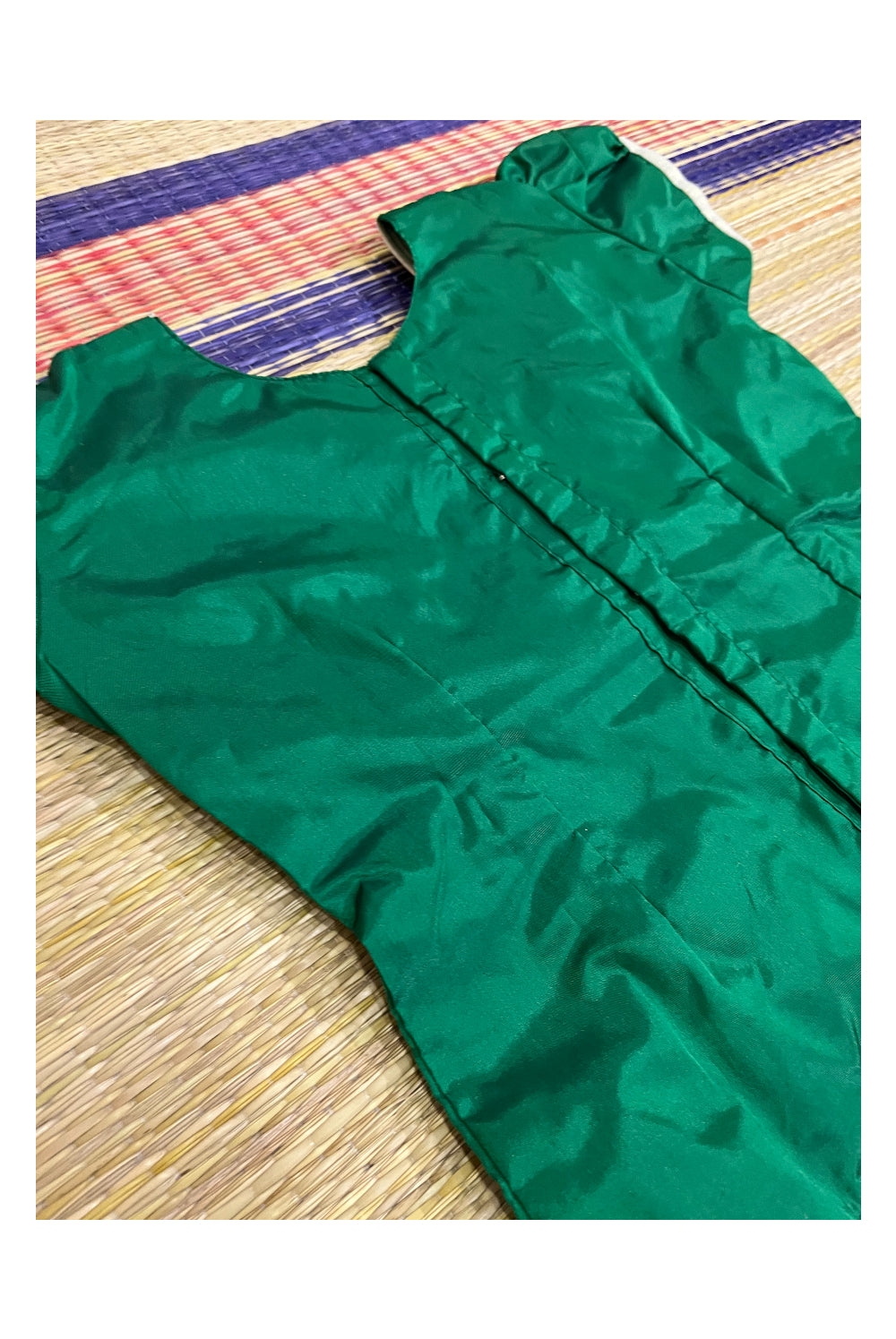 Southloom Kerala Green Pavada Blouse with Bead Work for Kids (Age 1 - 10)