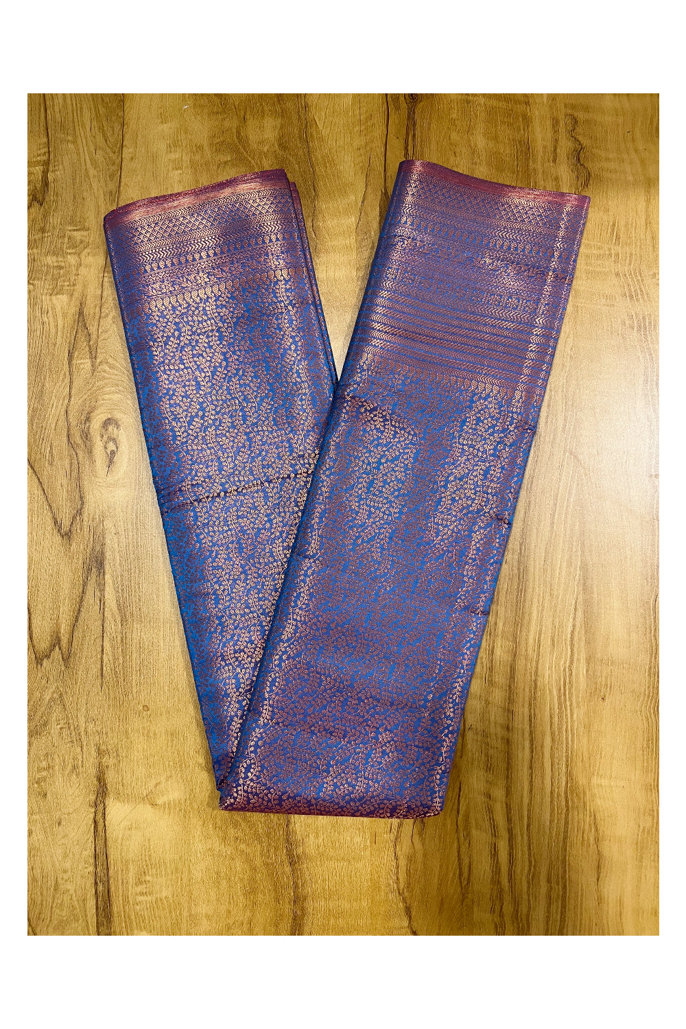 Southloom Premium Semi Silk Zari Work Brocade Saree in Bridal Blue with Matching Pallu