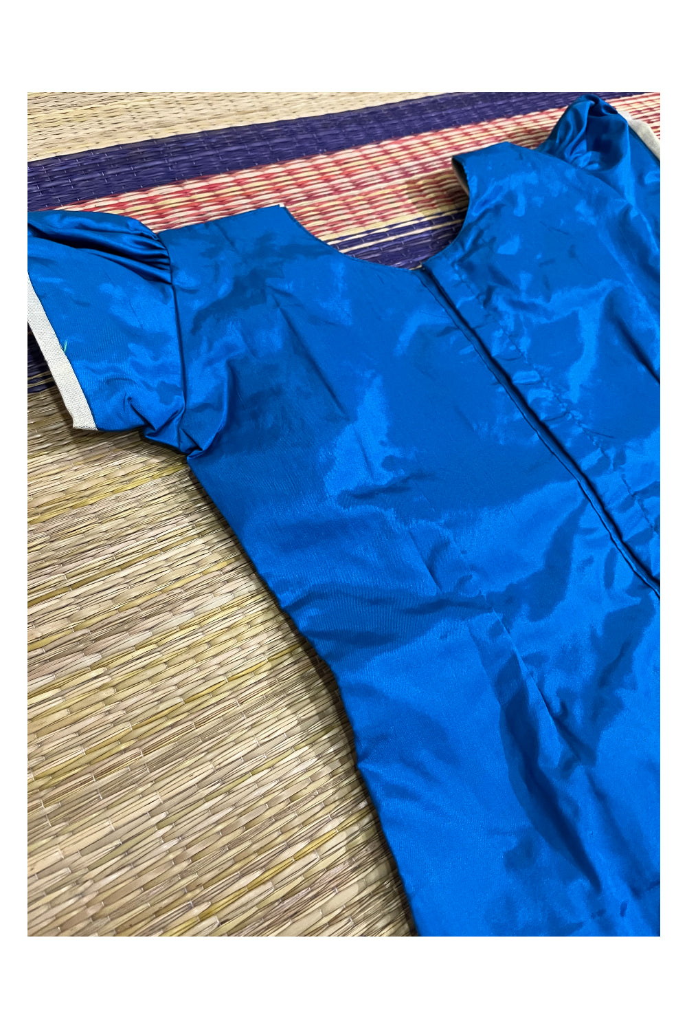 Southloom Kerala Blue Pavada Blouse with Bead Work for Kids (Age 1 - 10)