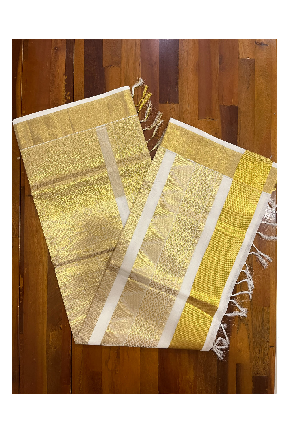 Southloom Premium Handloom Cotton Saree with Heavy Woven Works on Body