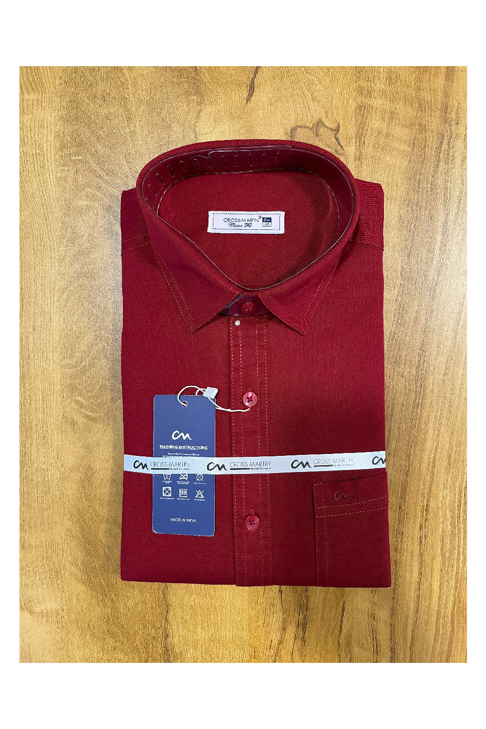 Pure Cotton Red Shirt (40 FS) - Main Image