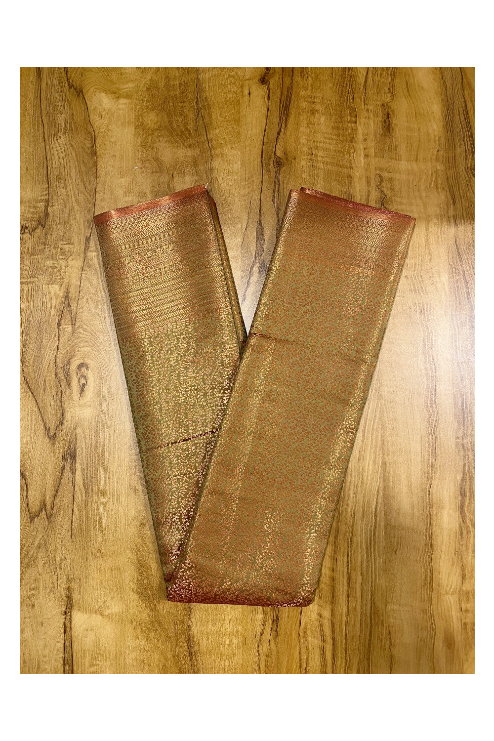 Southloom Premium Semi Silk Zari Work Brocade Saree in Bridal Green with Matching Pallu