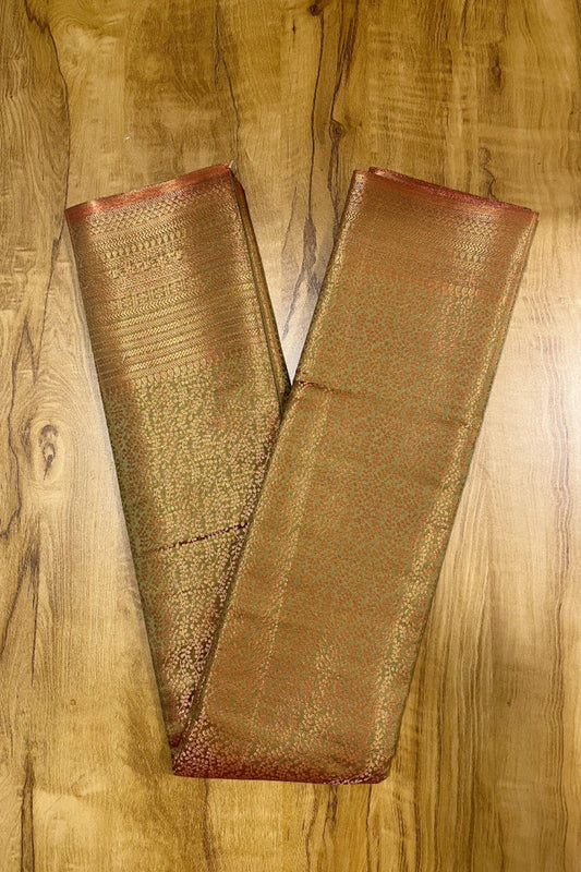 Southloom Premium Semi Silk Zari Work Brocade Saree in Bridal Green with Matching Pallu