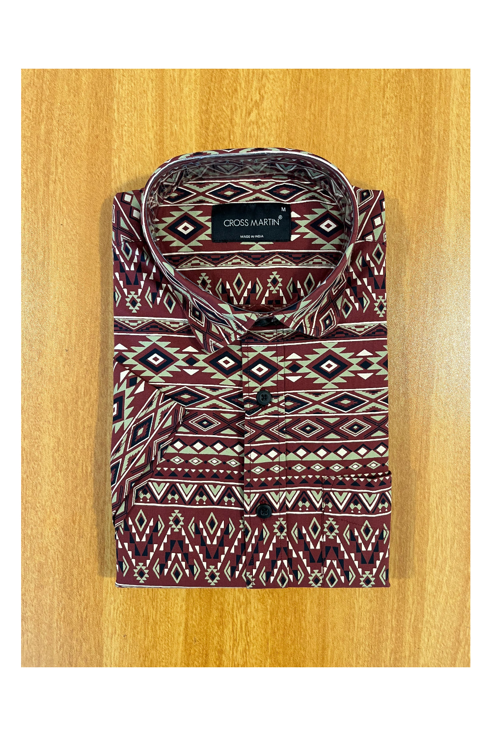 Maroon Cotton Ethnic Printed Co-Ords main image 1