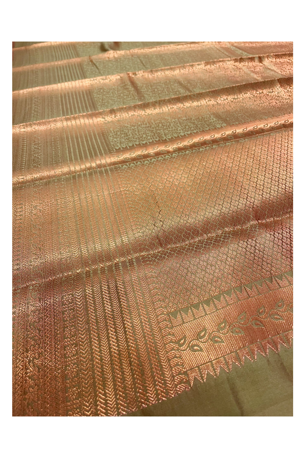 Southloom Premium Semi Silk Zari Work Brocade Saree in Bridal Green with Matching Pallu