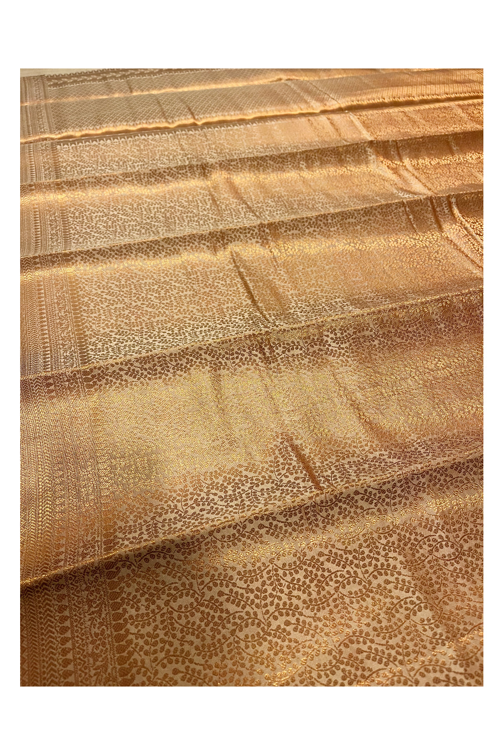Southloom Premium Semi Silk Zari Work Brocade Saree in Bridal Peach with Matching Pallu